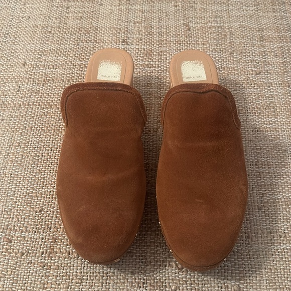 Dolce Vita Closen Wooden Clogs Brown Sz 8.5 Anthropologie - Picture 2 of 7